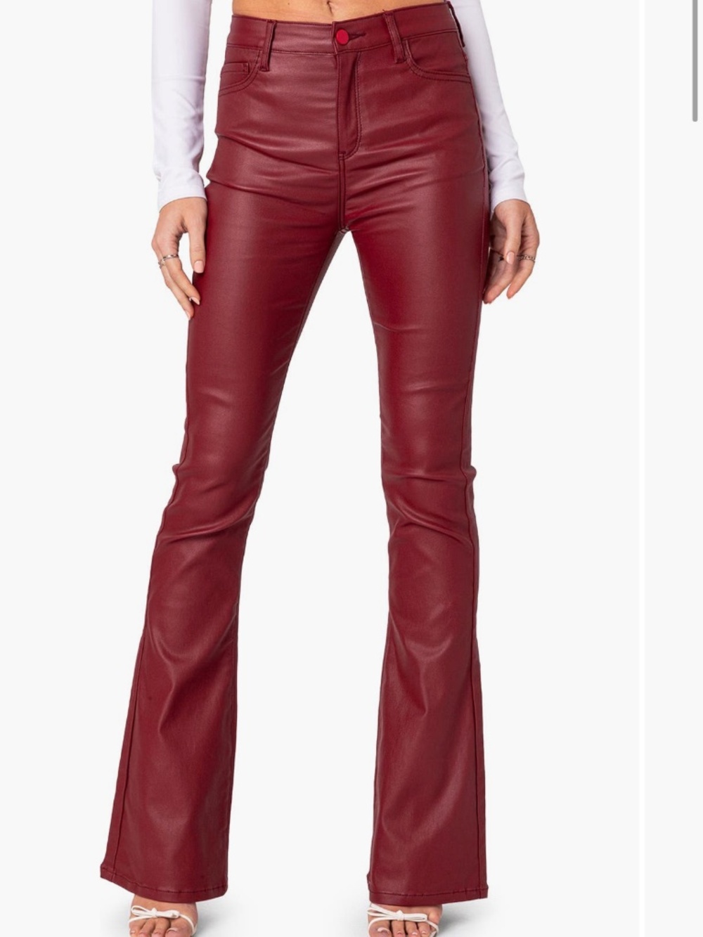 Edikted faux leather pants